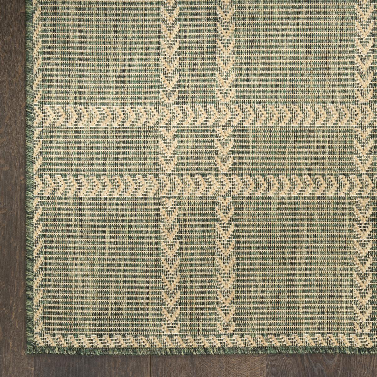 Horizon Check Green Rug
