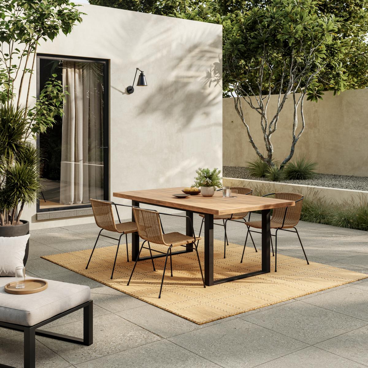 Horizon Check Natural Rug