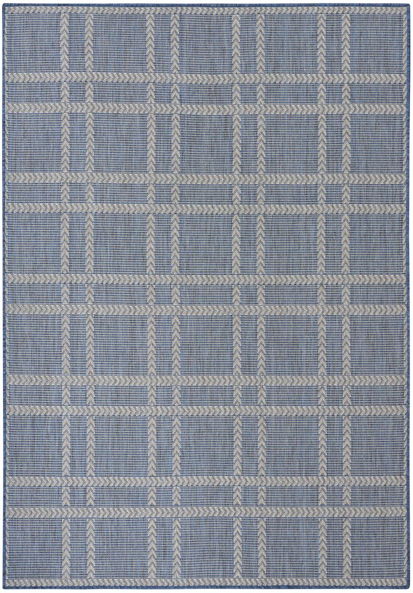 Horizon Check Navy Rug