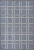 Horizon Check Navy Rug