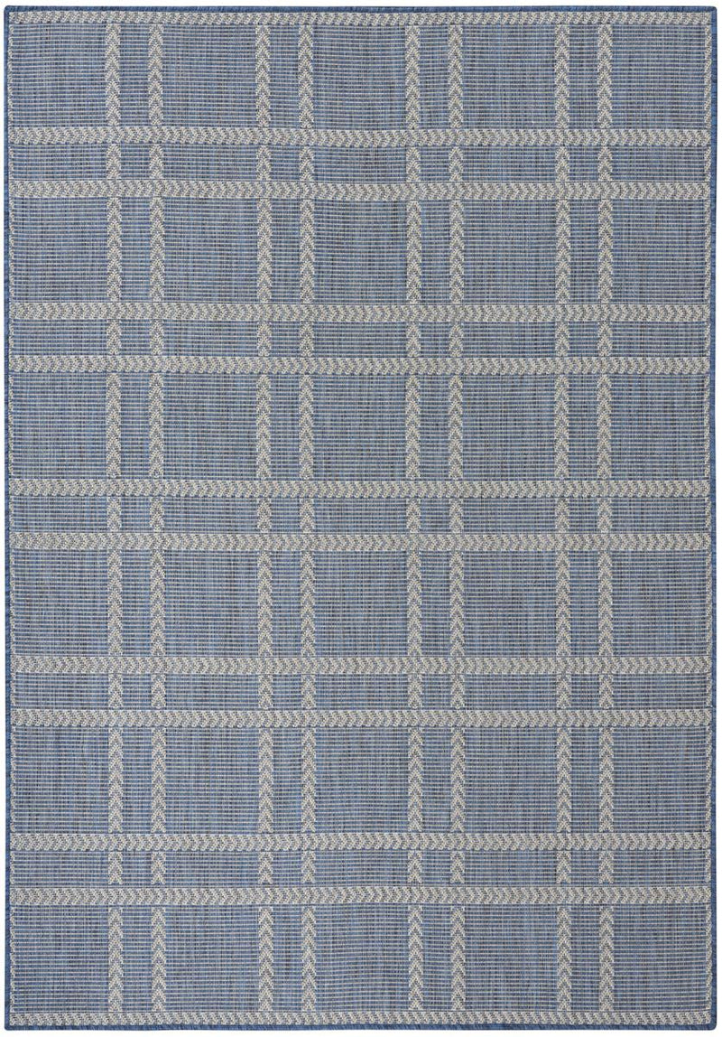 Horizon Check Navy Rug