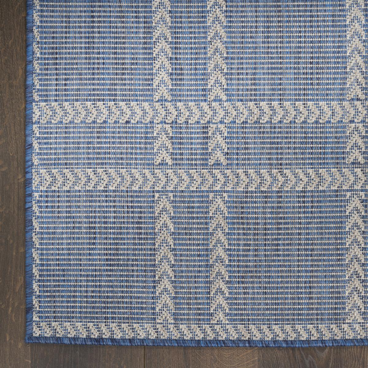 Horizon Check Navy Rug
