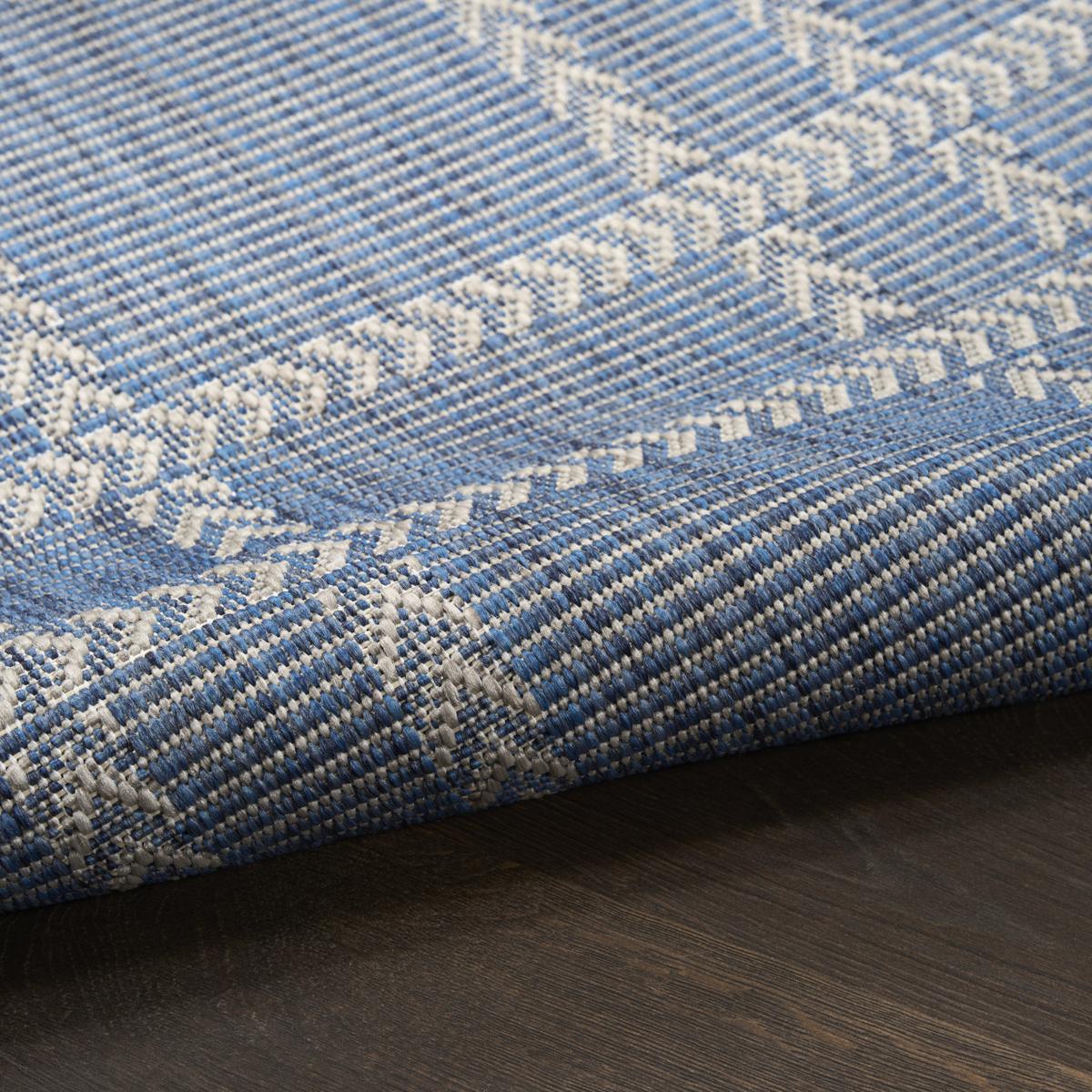 Horizon Check Navy Rug