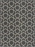 Horizon Hexagon Black Rug