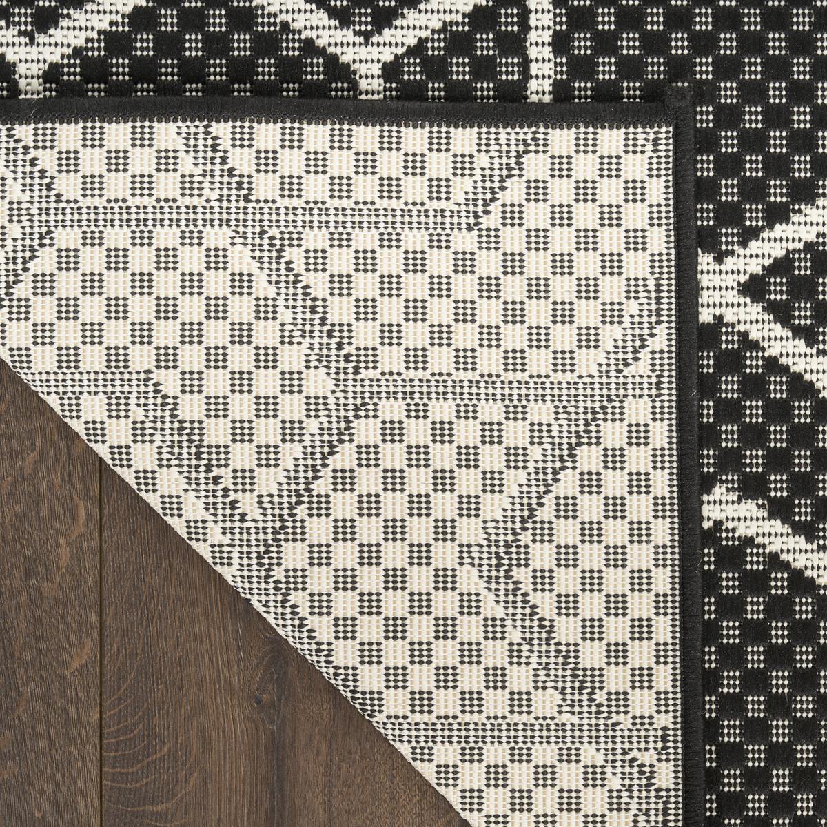 Horizon Hexagon Black Rug