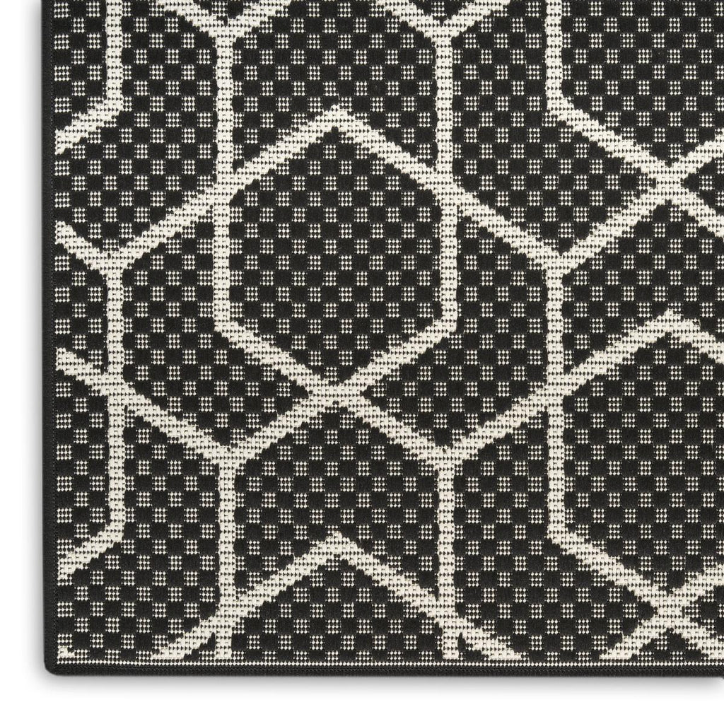 Horizon Hexagon Black Rug