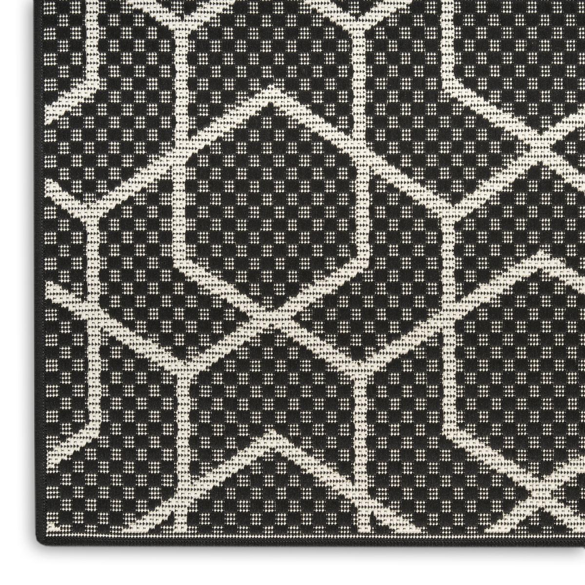 Horizon Hexagon Black Rug