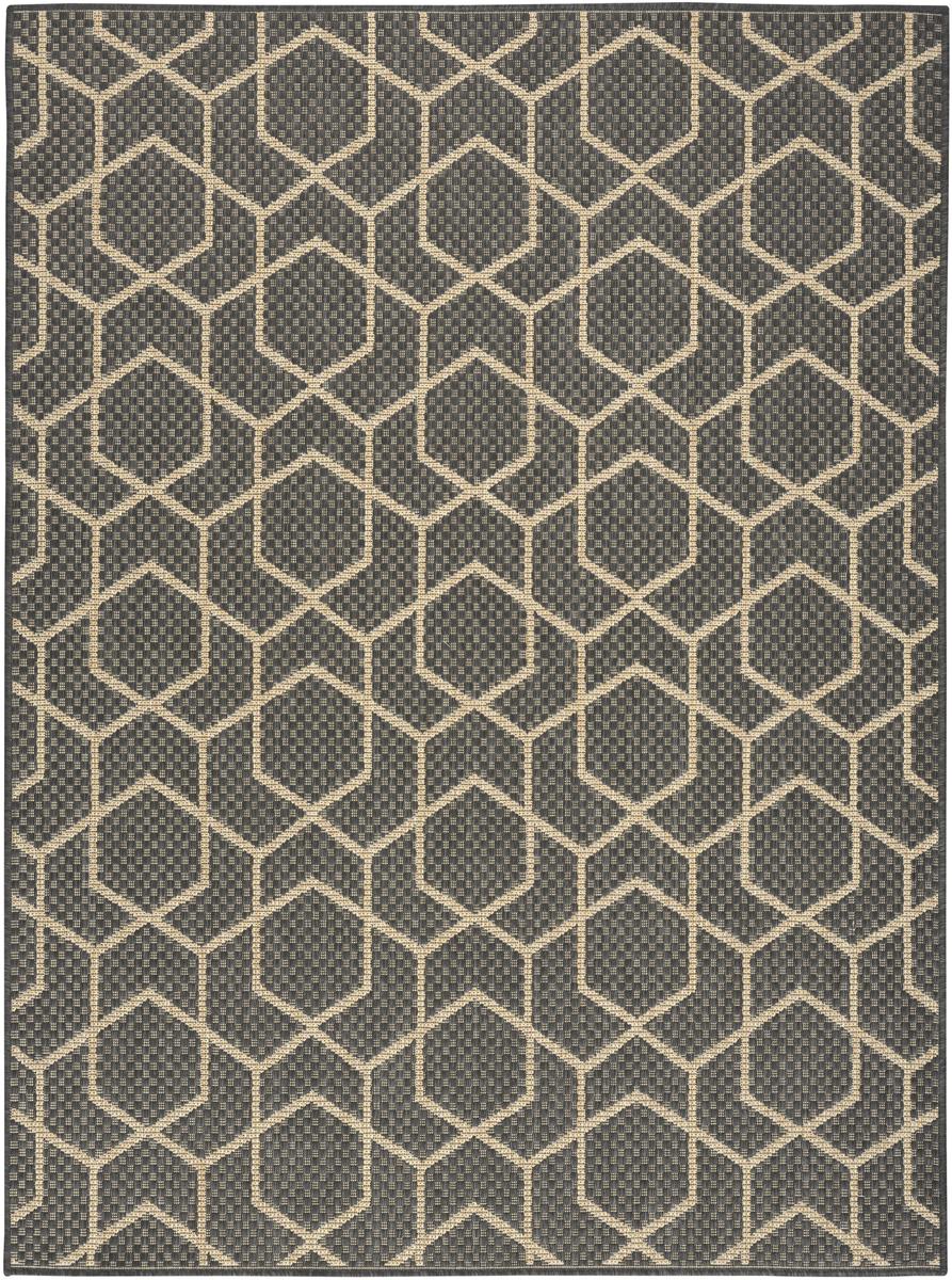 Horizon Hexagon Charcoal Rug