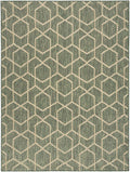 Horizon Hexagon Green Rug