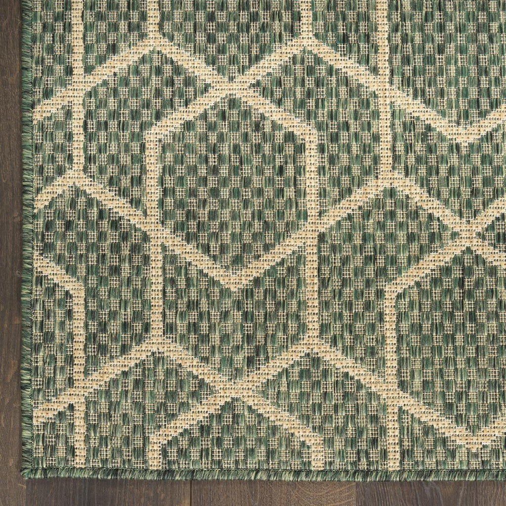 Horizon Hexagon Green Rug