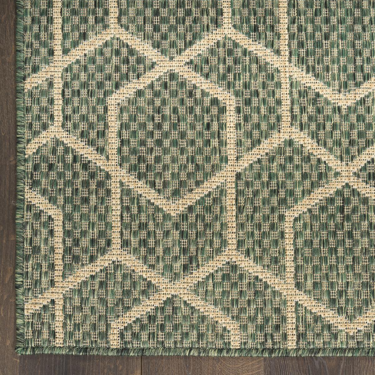 Horizon Hexagon Green Rug