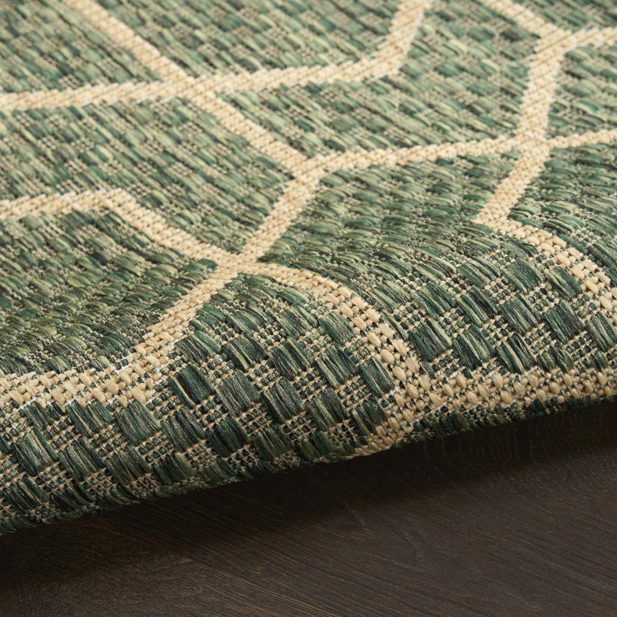 Horizon Hexagon Green Rug
