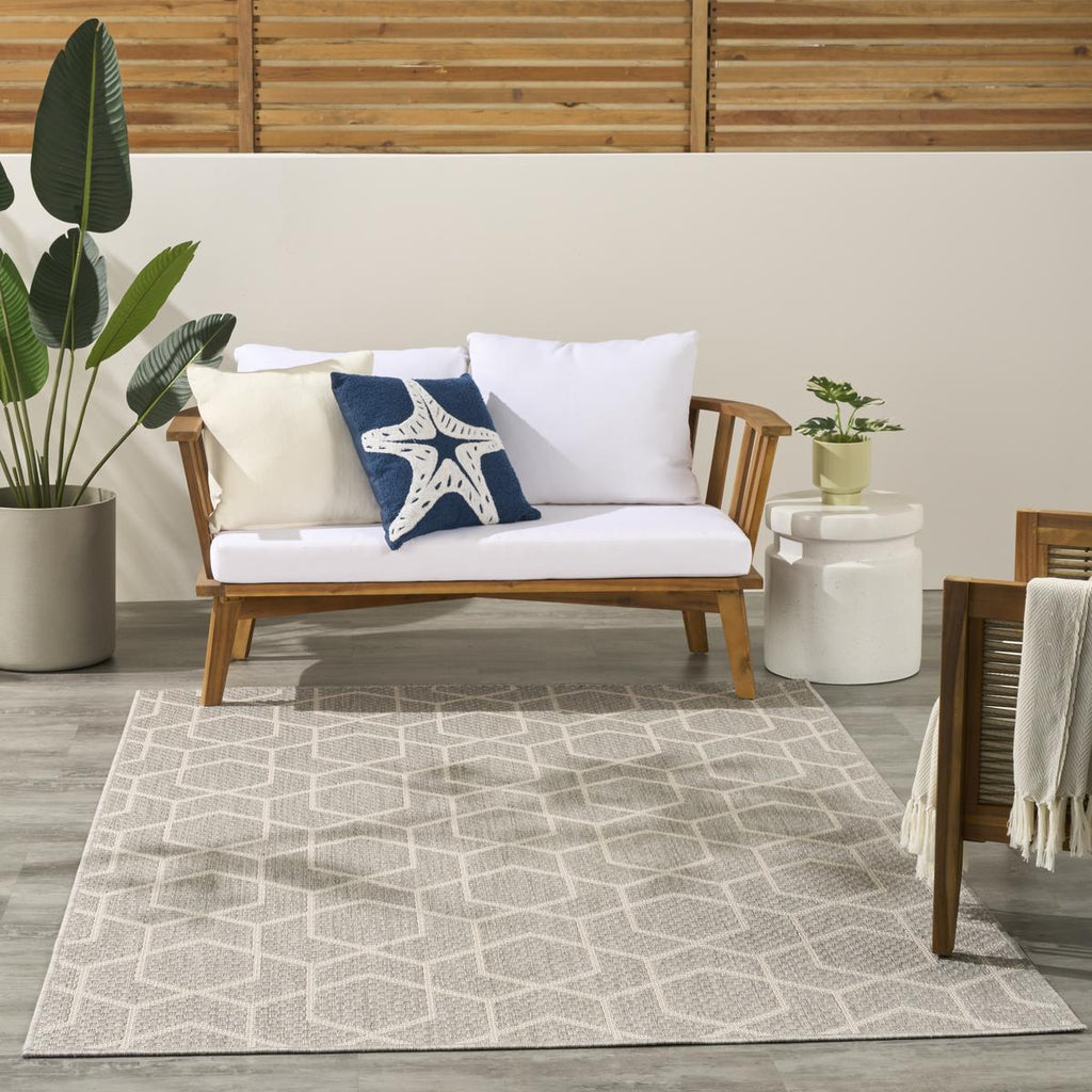 Horizon Hexagon Grey Rug