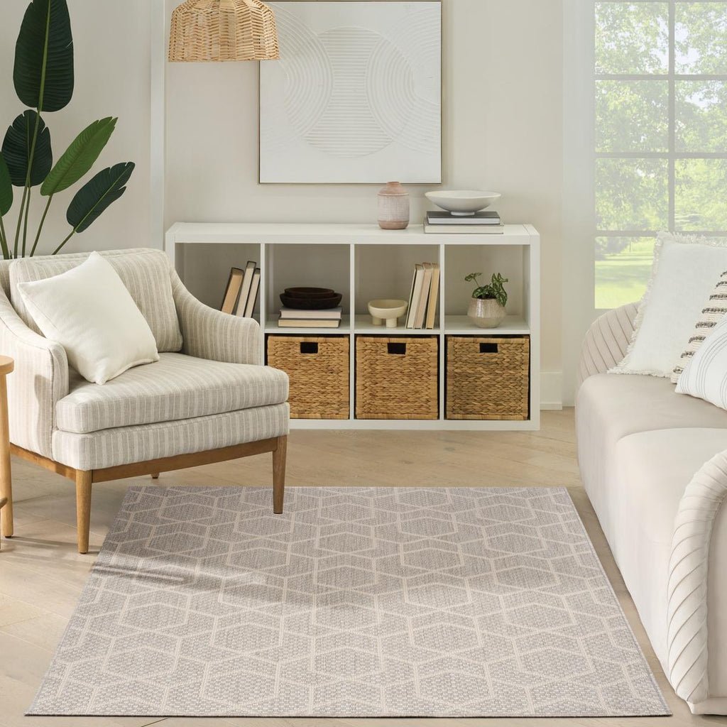 Horizon Hexagon Grey Rug
