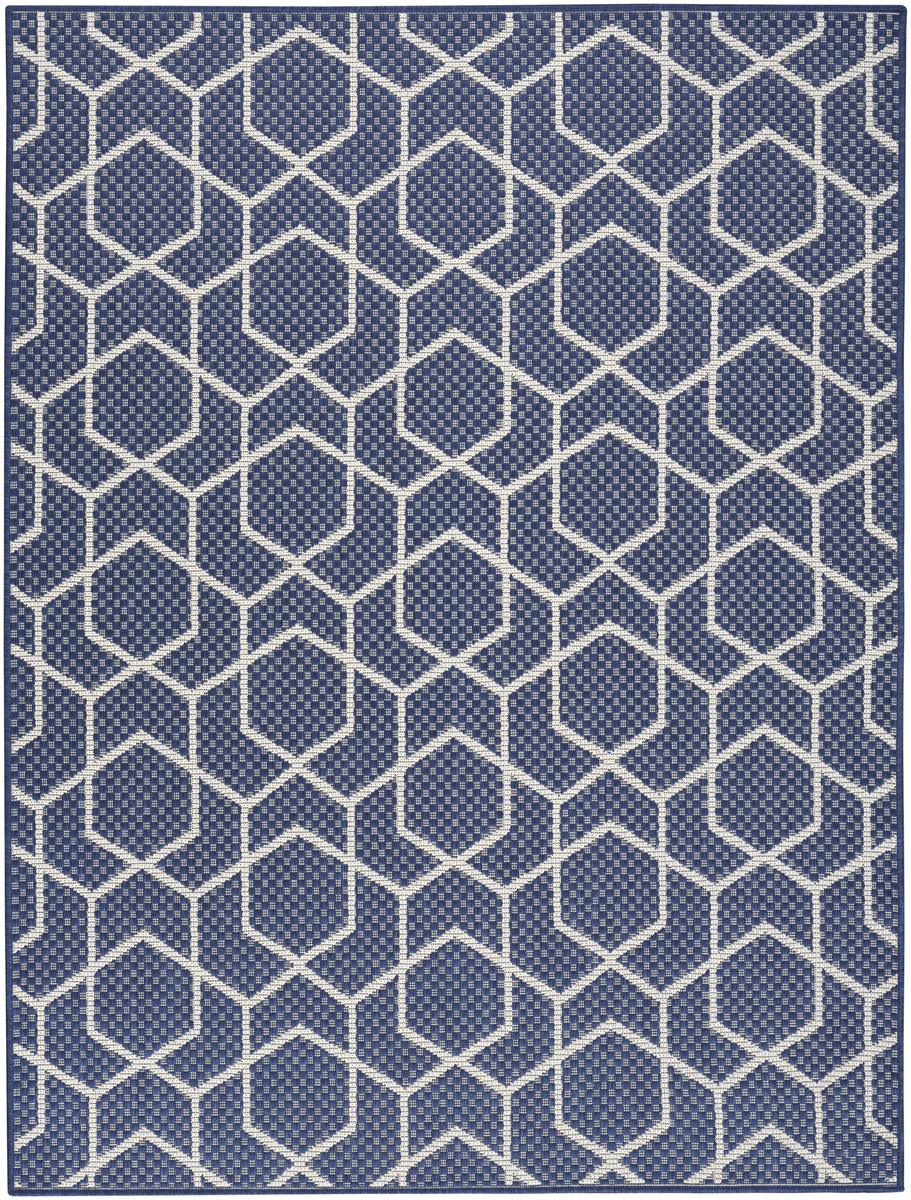 Horizon Hexagon Navy Rug