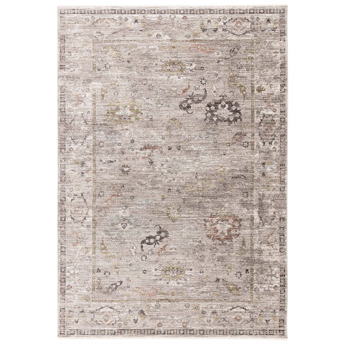 Jasper Bordered Grey Rug