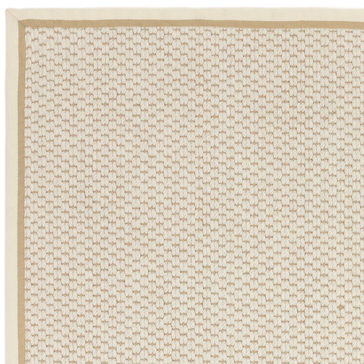 Korra Double Loop Cream Linen Rug