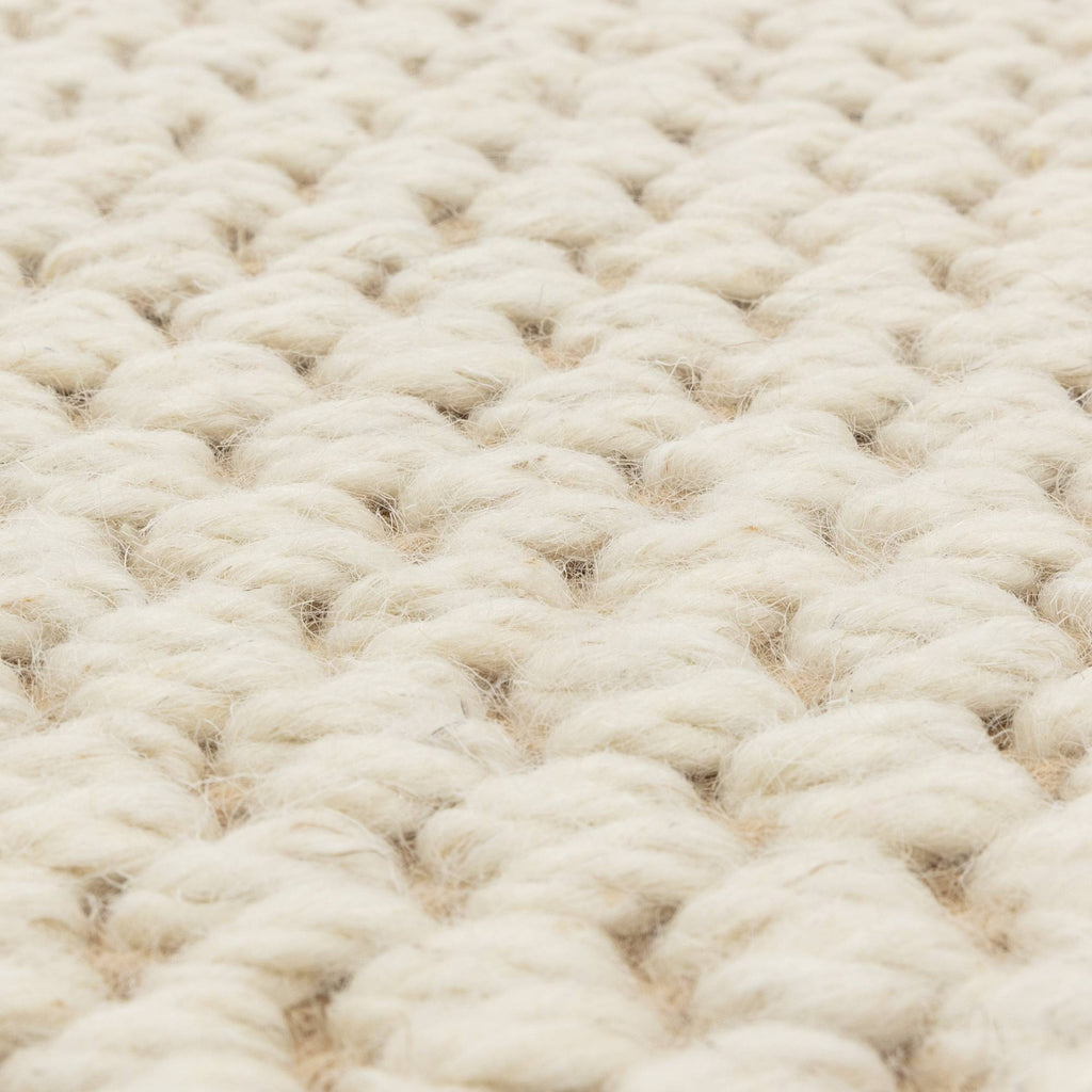 Korra Double Loop Cream Linen Rug