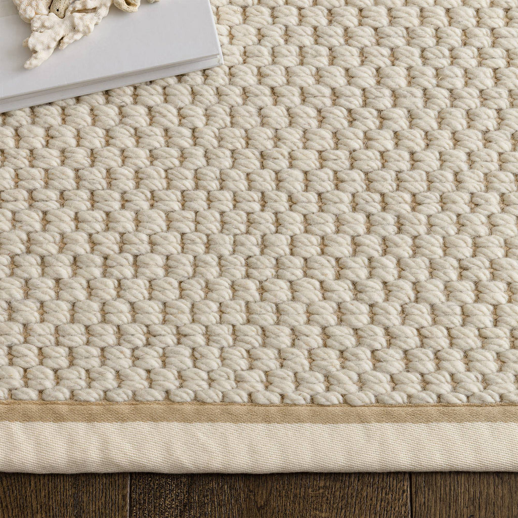 Korra Double Loop Cream Linen Rug