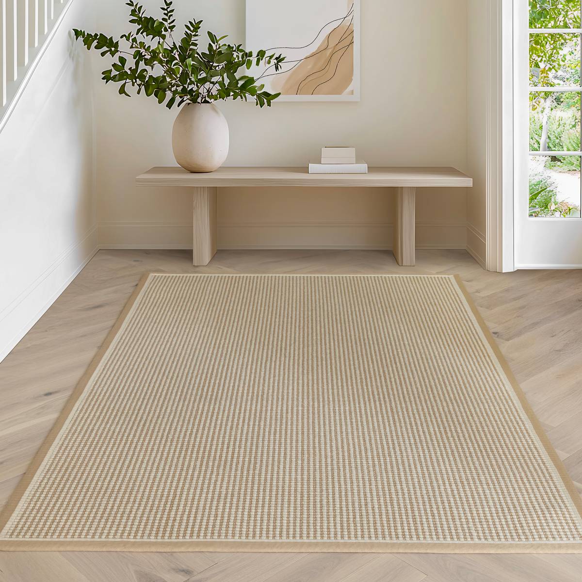 Korra Loop Linen Cream Rug