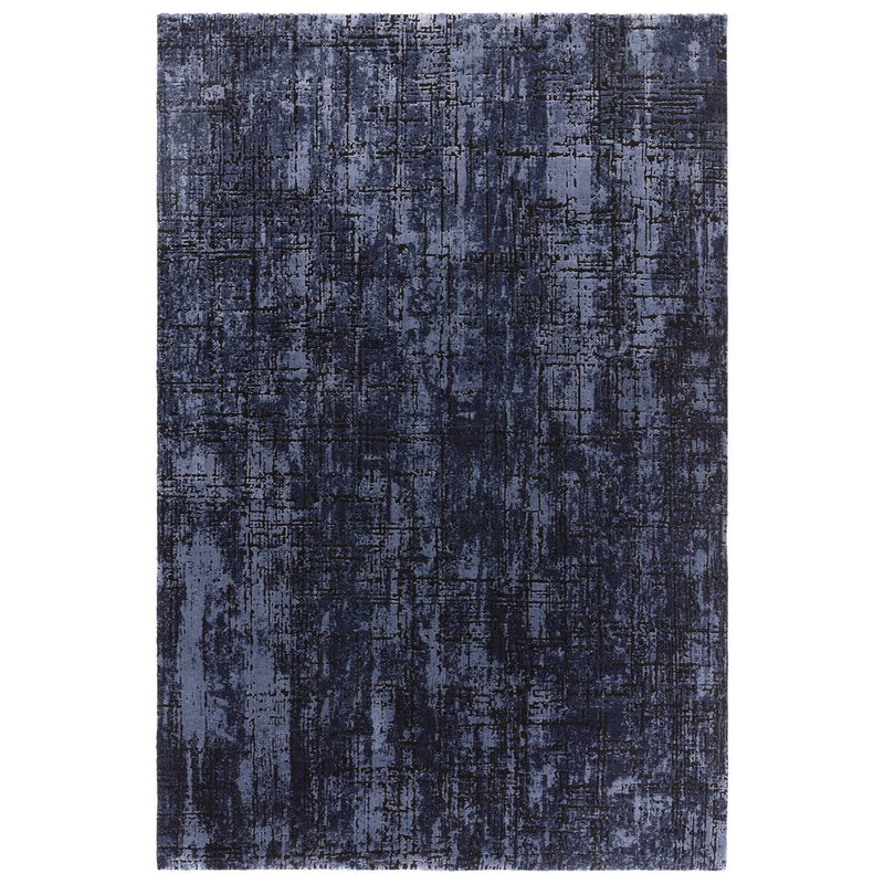 Kuza Abstract Navy Rug