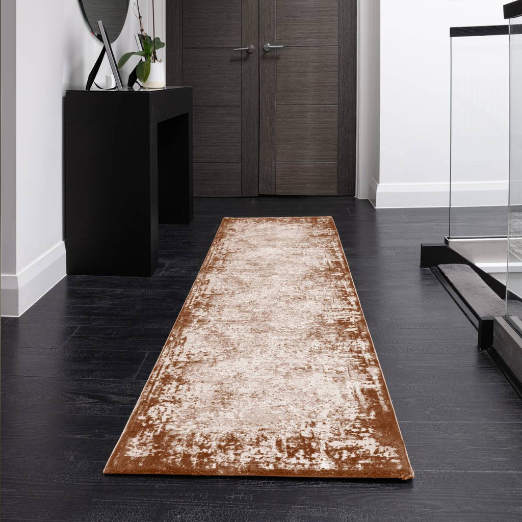 Kuza Border Terracotta Rug