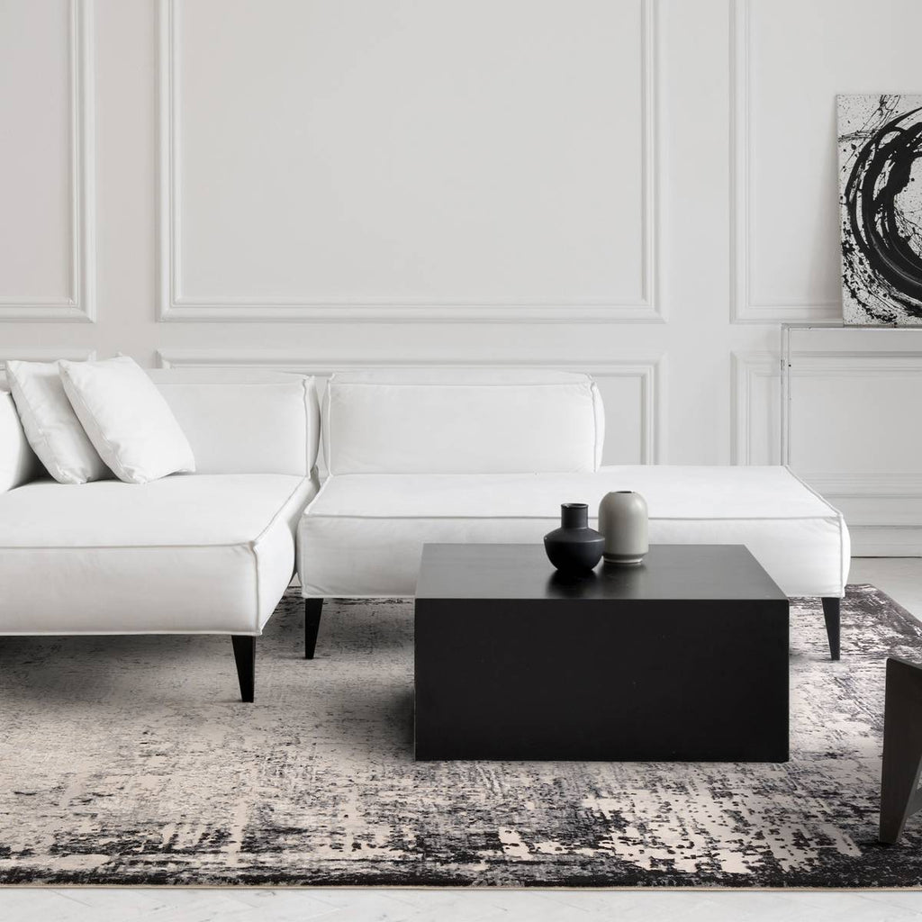 Kuza Border Grey Rug