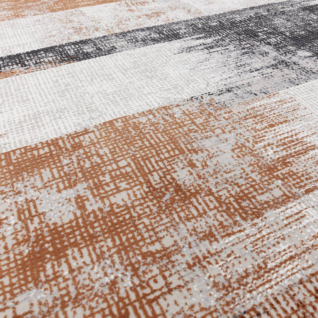 Kuza Lines Terracotta Rug