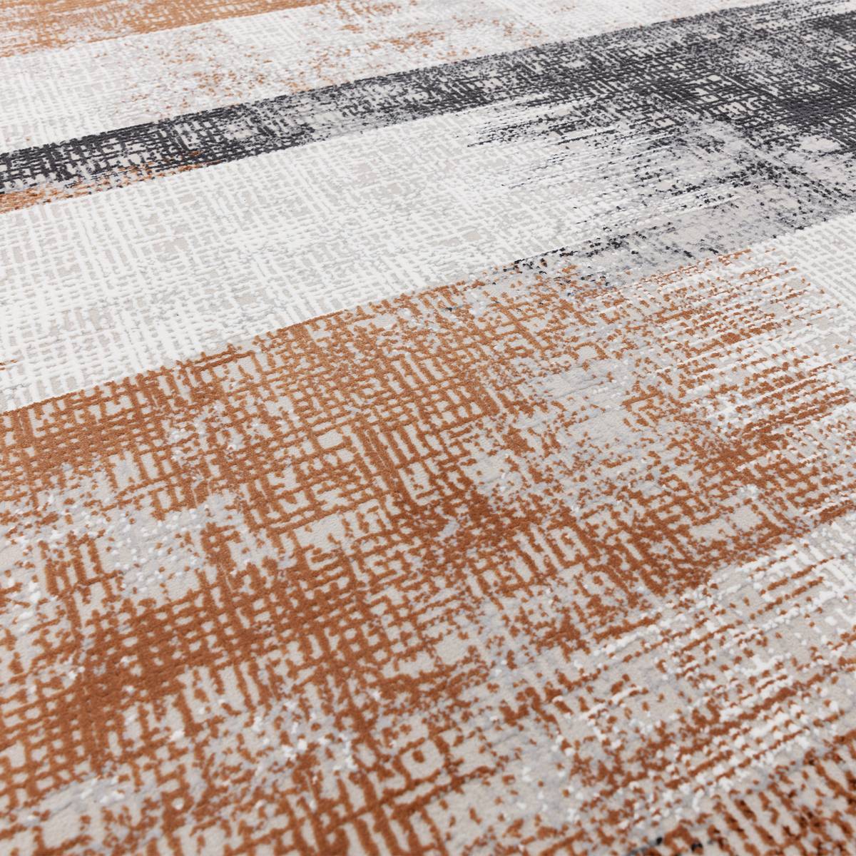 Kuza Lines Terracotta Rug