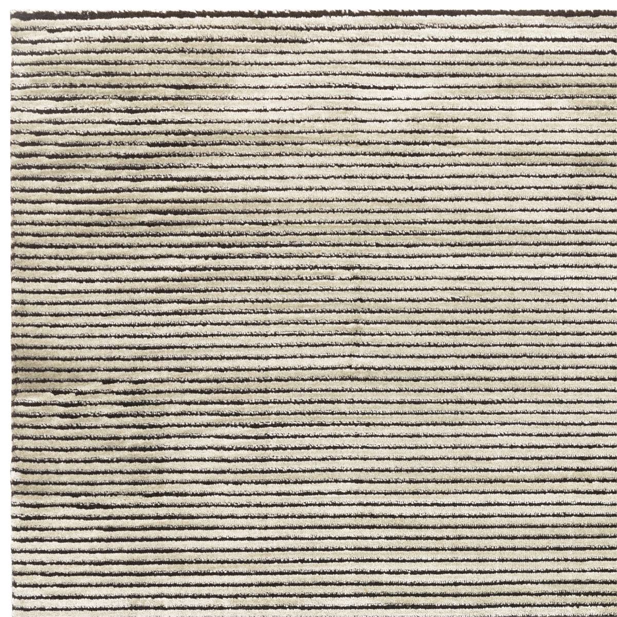 Kuza Plain Stripe Khaki Rug