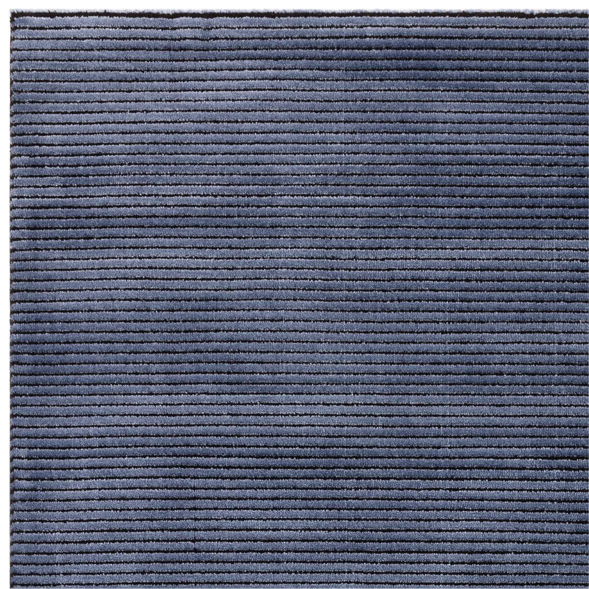 Kuza Plain Stripe Navy Rug