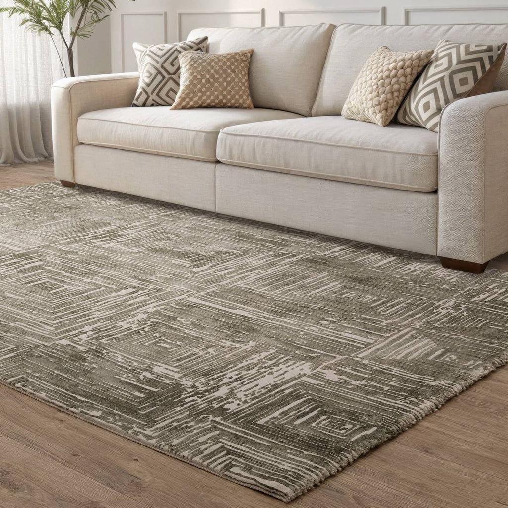 Kuza Portrait Khaki Rug