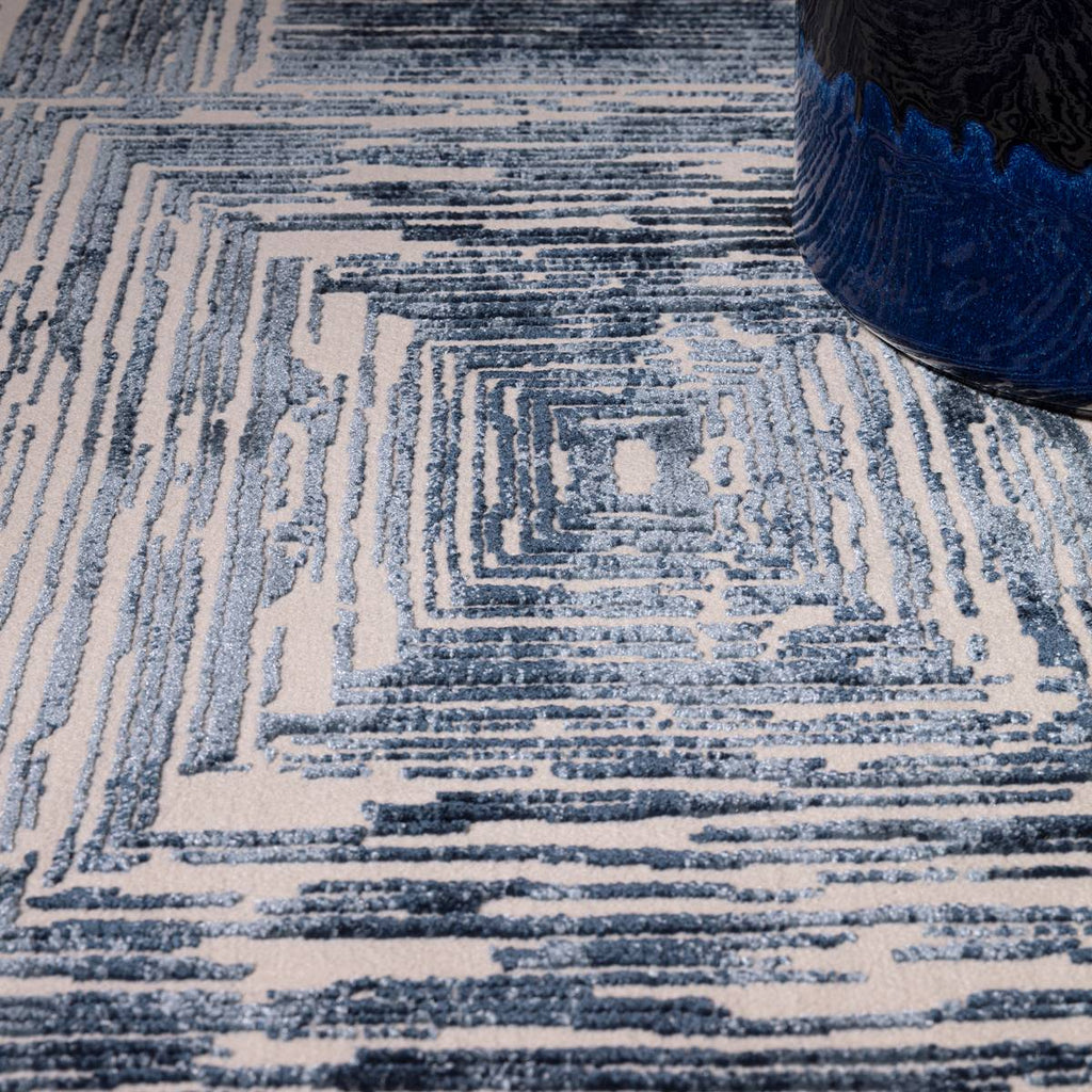 Kuza Portrait Navy Rug