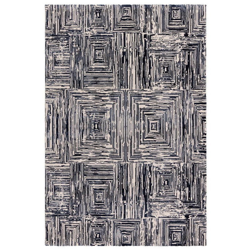 Kuza Portrait Navy Rug