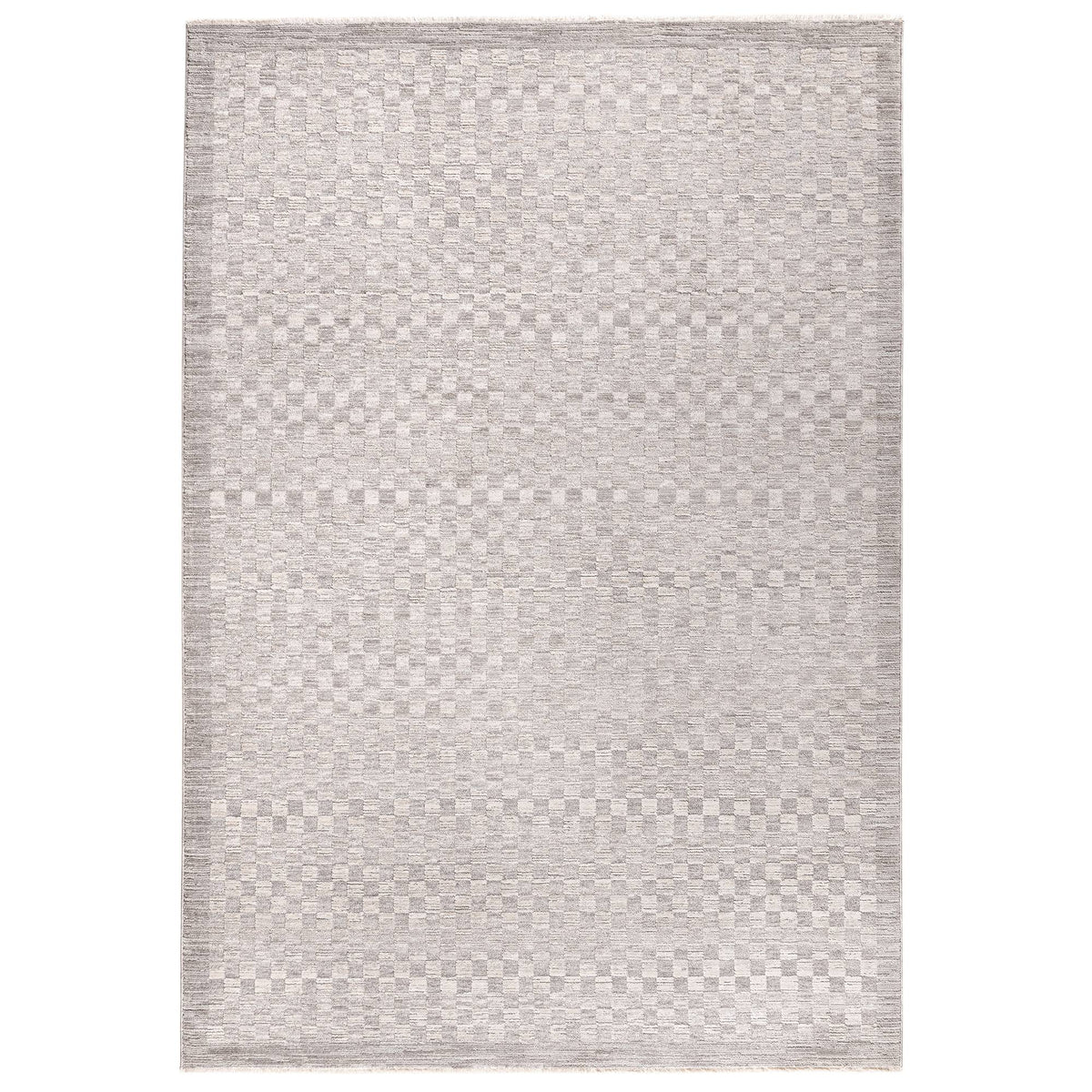 Laurent Checker Grey Rug