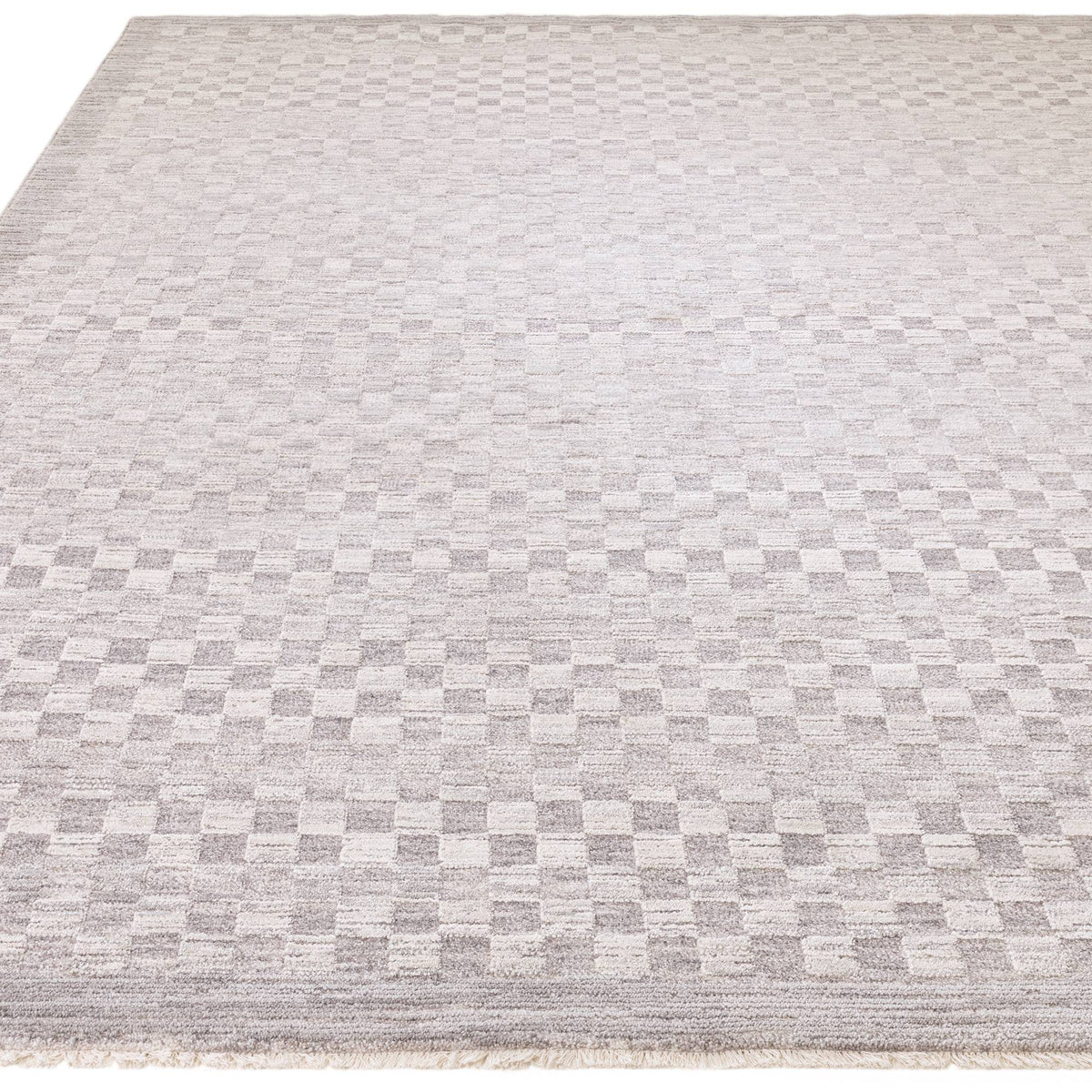 Laurent Checker Grey Rug
