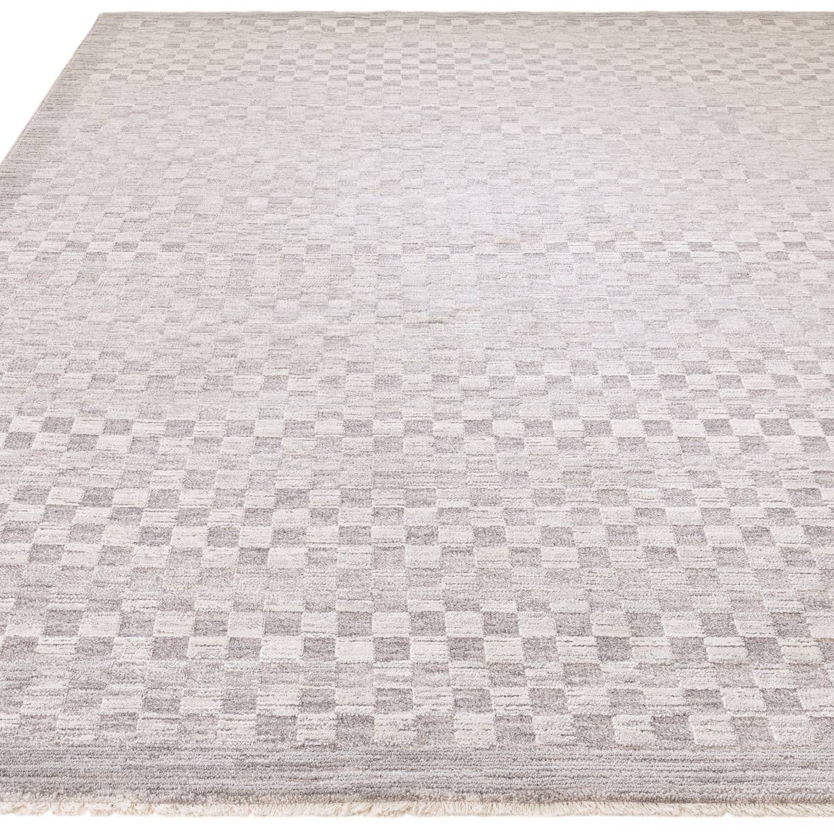 Laurent Checker Grey Rug