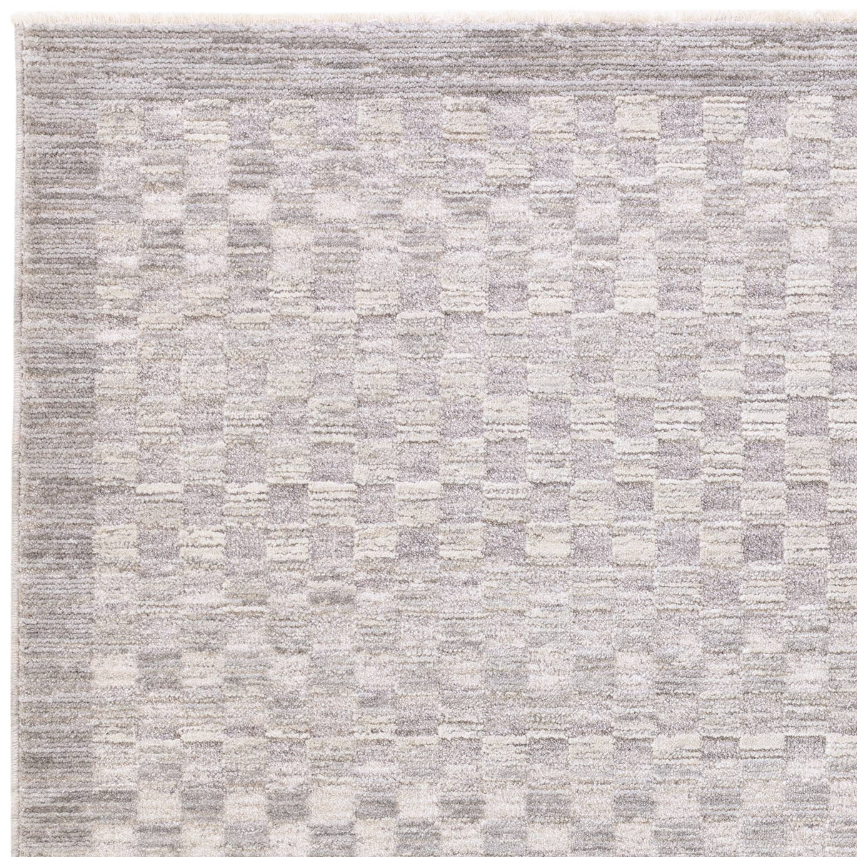 Laurent Checker Grey Rug