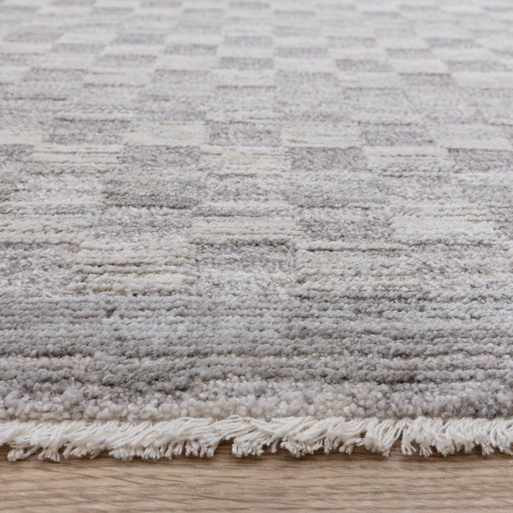 Laurent Checker Grey Rug