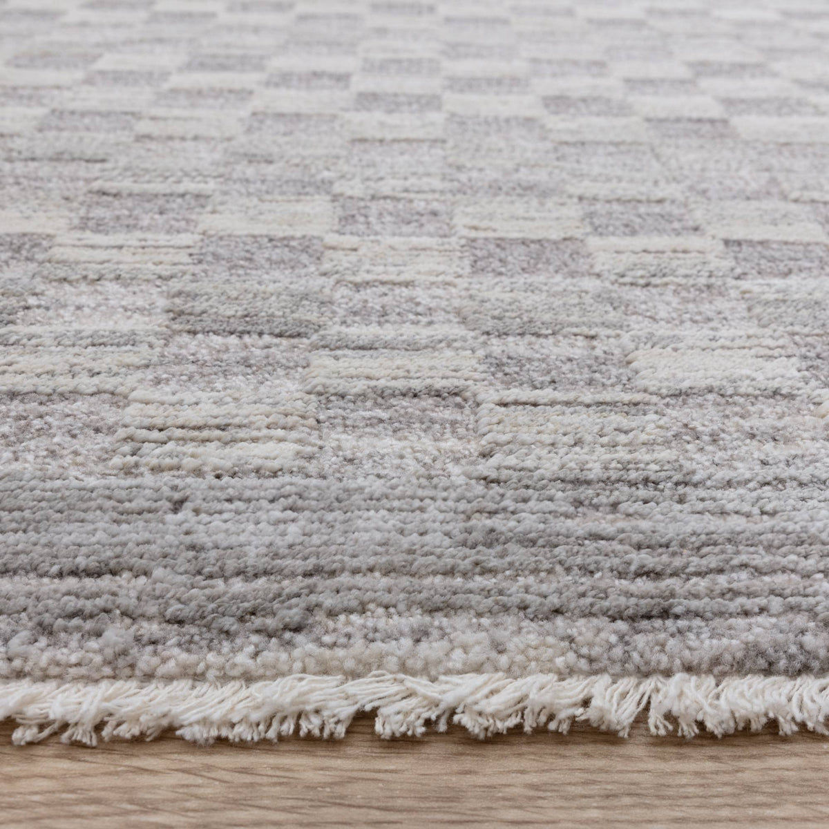 Laurent Checker Grey Rug