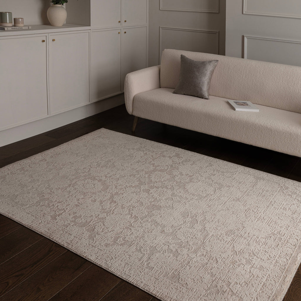 Laurent Damask Natural Rug