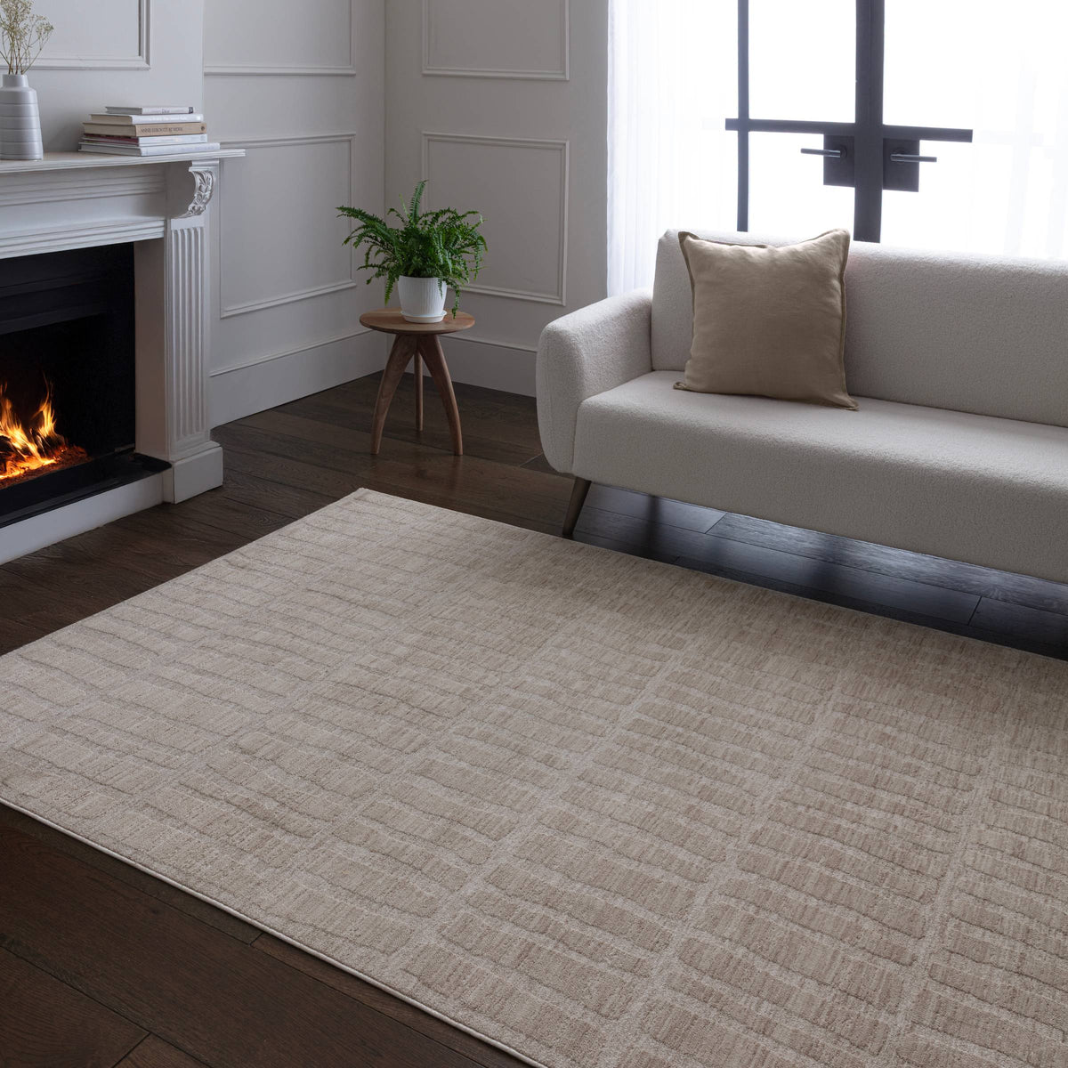 Laurent Chevron Natural Rug