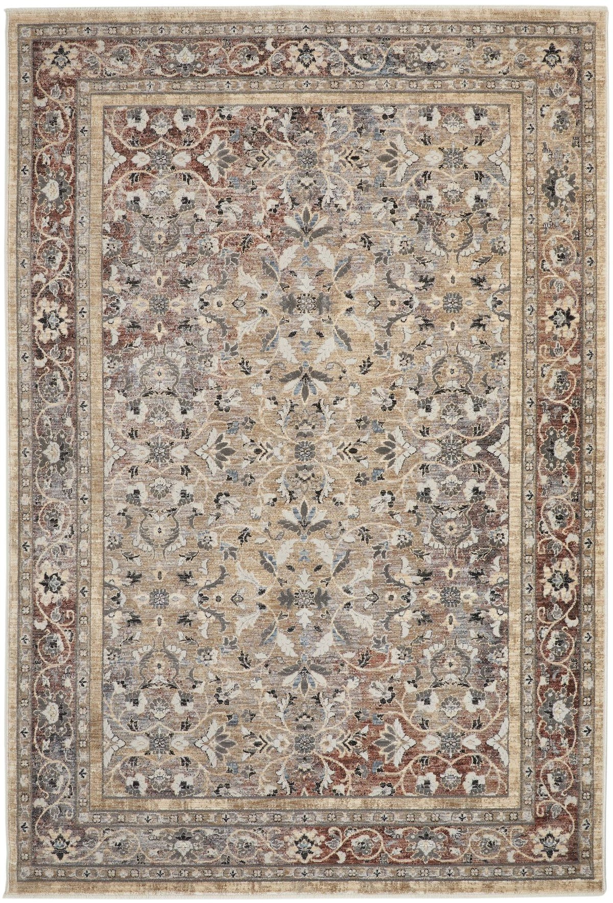 Legacy Allover Beige Rust Rug
