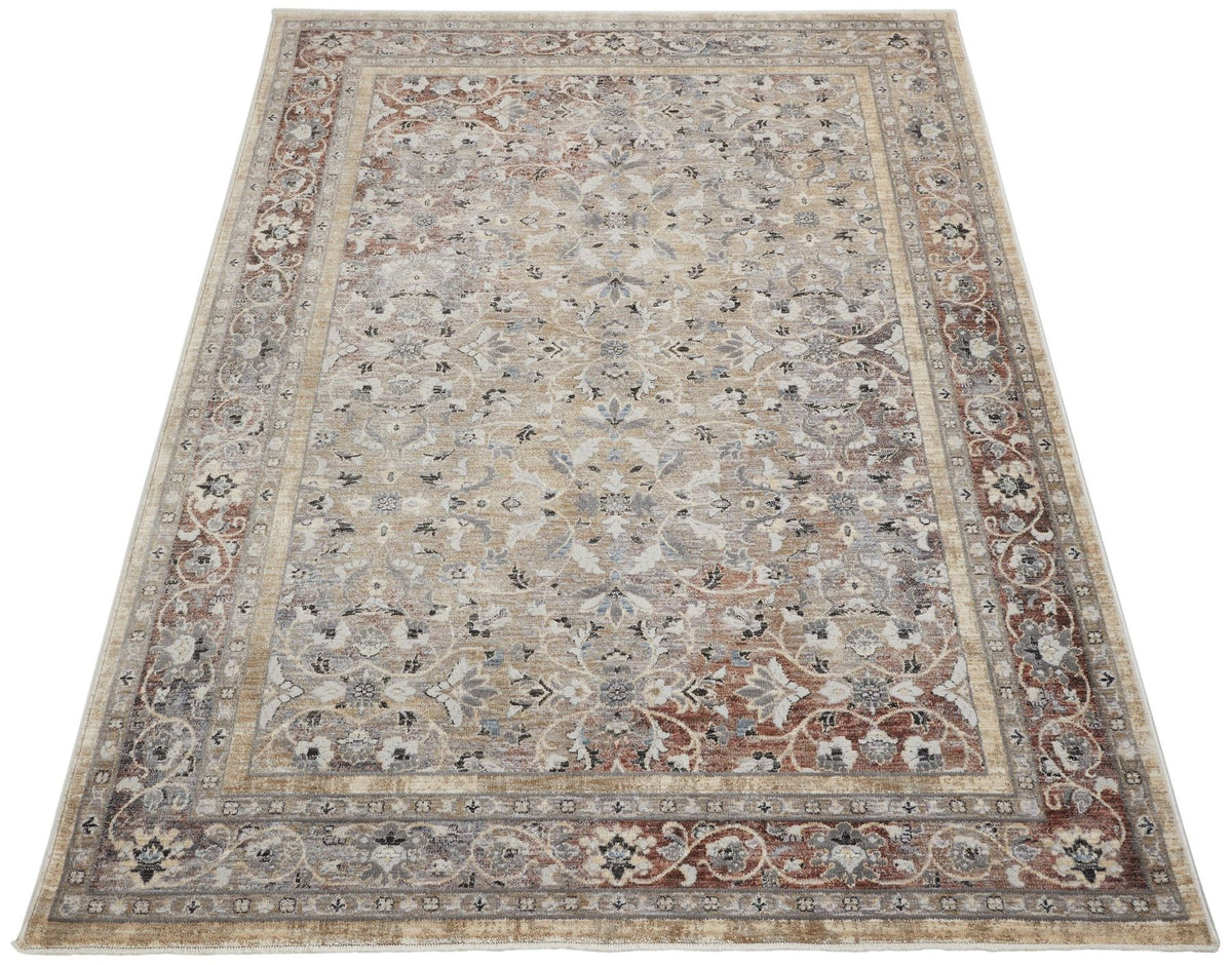 Legacy Allover Beige Rust Rug