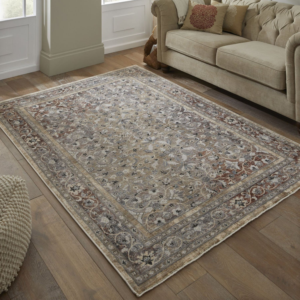 Legacy Allover Beige Rust Rug