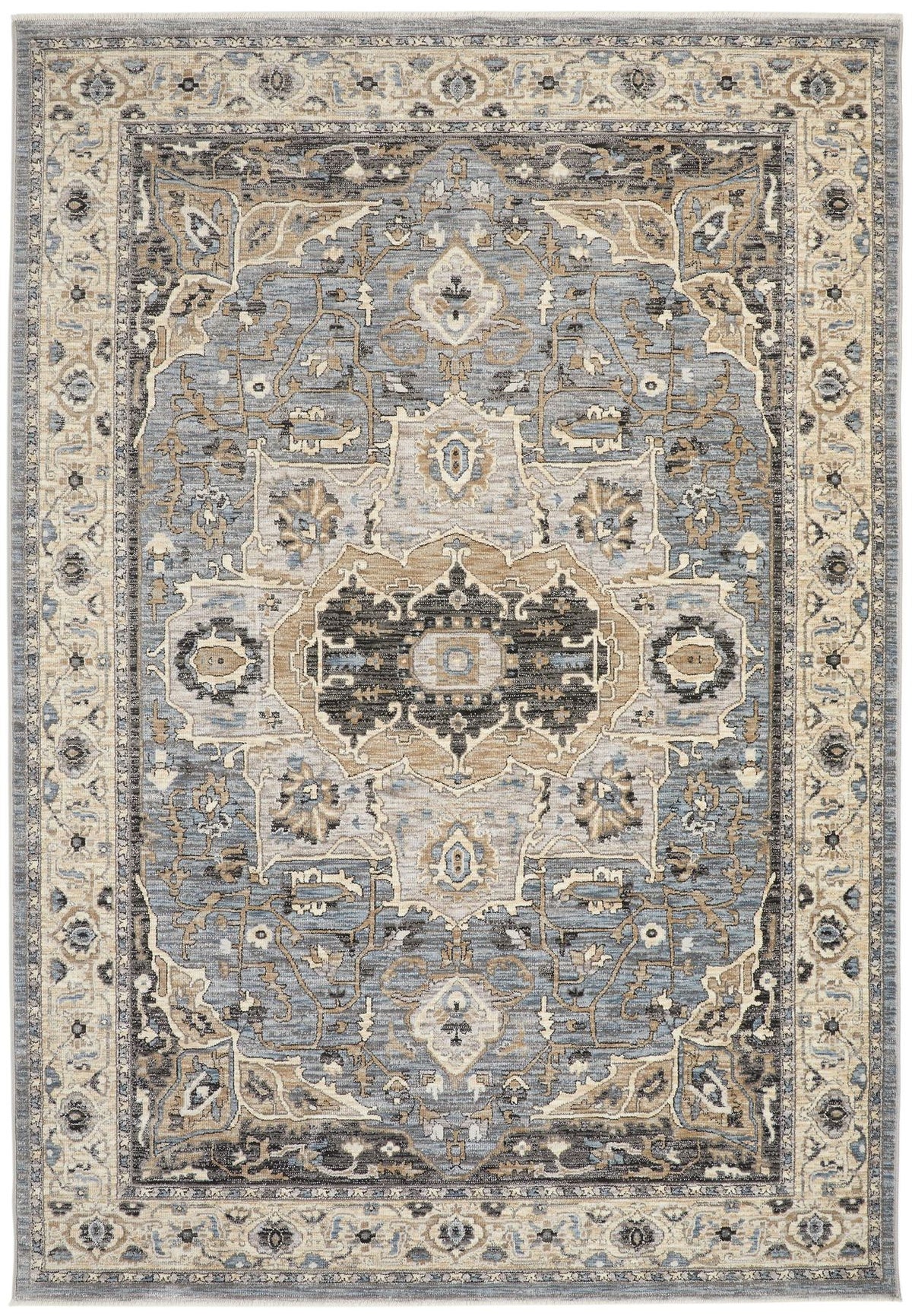 Legacy Medallion Blue Beige Rug