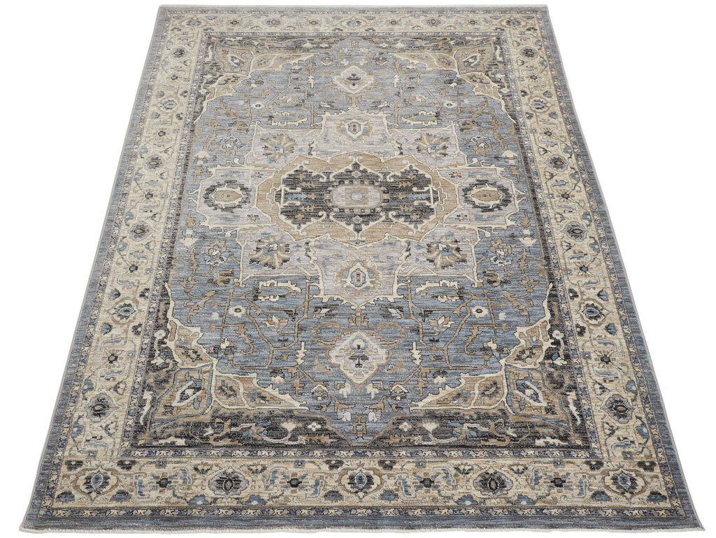 Legacy Medallion Blue Beige Rug