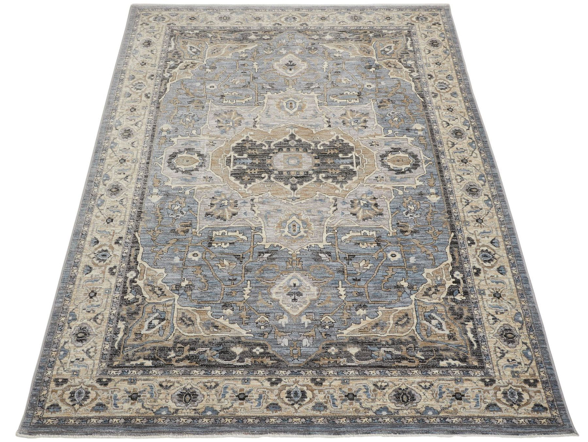 Legacy Medallion Blue Beige Rug