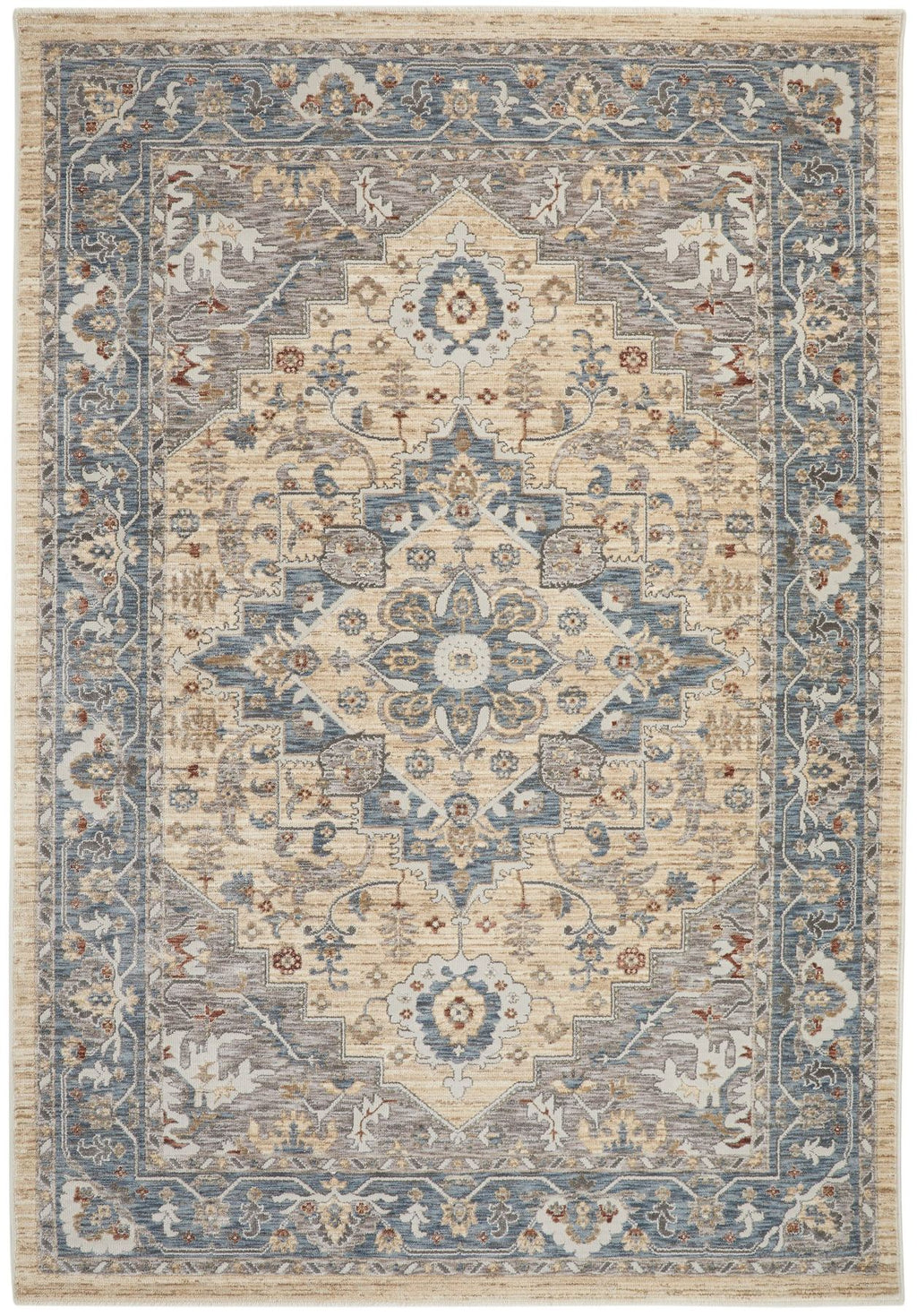 Legacy Medallion Blue Cream Rug