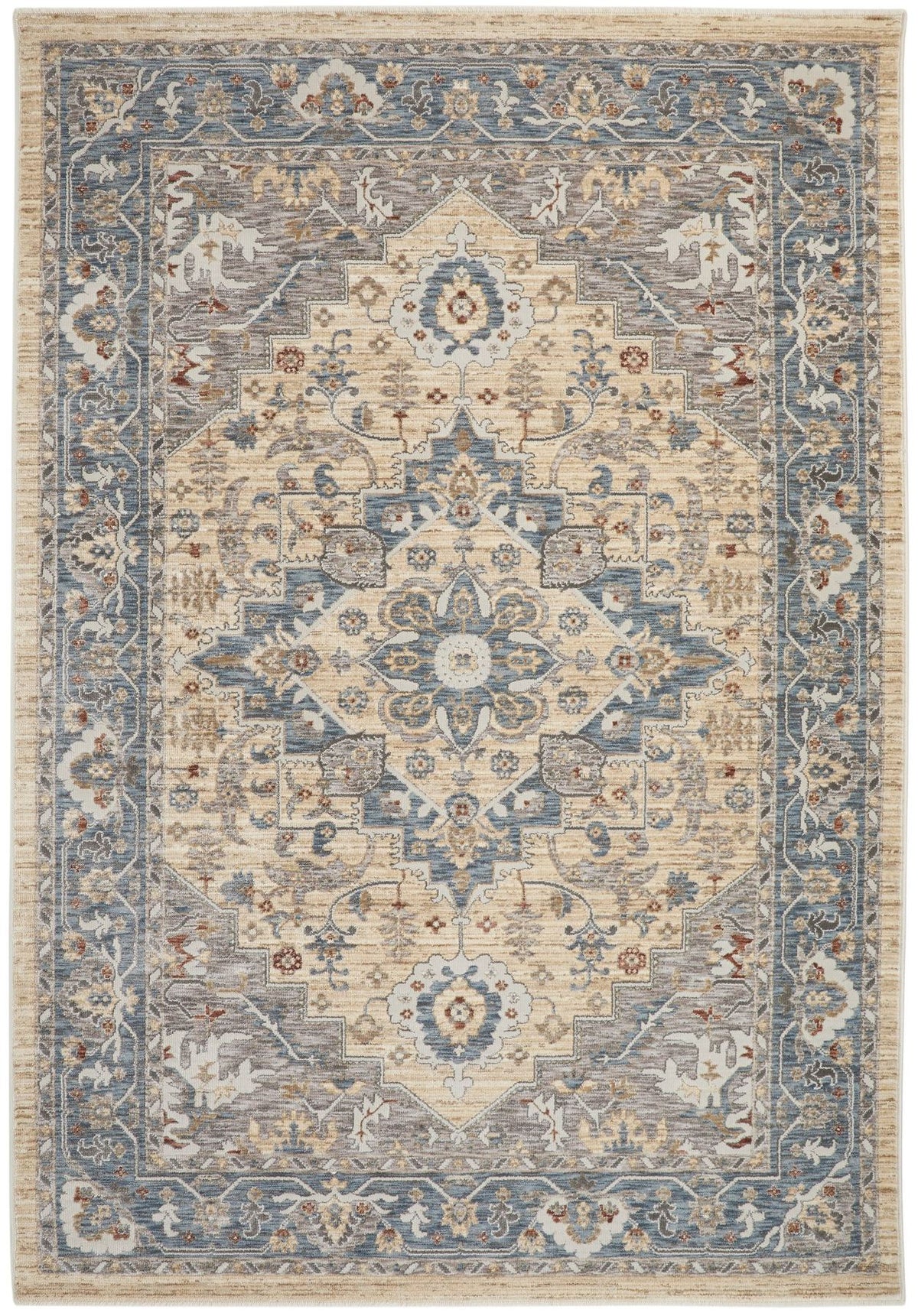 Legacy Medallion Blue Cream Rug